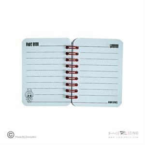 دفتریادداشت80برگ7*10 سیم ازبغل آبرنگ کدA043