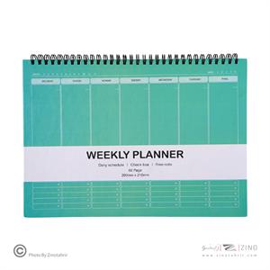 پلنر60برگ رحلی 290*210فنر دوبل از بالا همیشه سریWEEKLY PLANNER