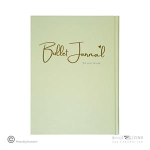 دفتر100برگ بولت ژورنال /نقطه ای A4 ته دوخت جلدسخت طلاکوب/نقره برگ سری کیوت پالت  کد70201