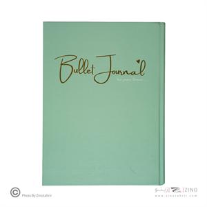 دفتر100برگ بولت ژورنال /نقطه ای A4 ته دوخت جلدسخت طلاکوب/نقره برگ سری کیوت پالت  کد70201