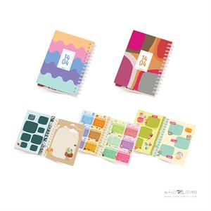 پلنرجیبی50برگی14*10سیمی آبرنگ1404 کدA047