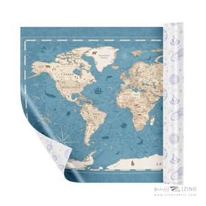 کاغذ کادو دورو ایمان طرح گلکسی ومپ4کد0350