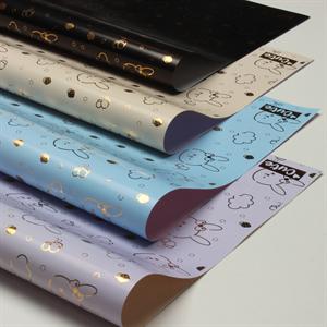 کاغذ کادو طلا کوب برگ سری کیوت پالت کد70701