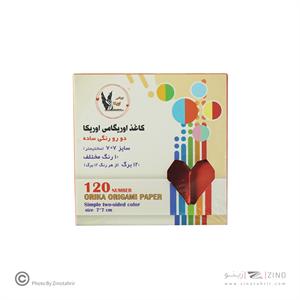 کاغذ اوریگامی ساده دورو7*7بسته120برگی اوریکا