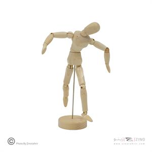 فیگورآدمک20سانت چوبی(جعبه طلقی)پارس آرتیست اعلا