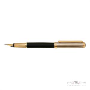 خودنویس نفیس ایپلمات لرد نیمه مشکی لاکی استیل گیره زرد