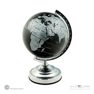 کره جغرافیایی سایز20 پایه کلاسیک نقره ای لاتین ایده