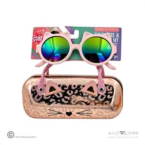 عینک آفتابی یووی400 با کیف وست گربه عینکی کد2075-1