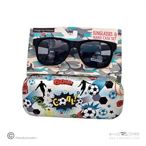 عینک آفتابی یووی400 با کیف وست فوتبالی کدU2075-9