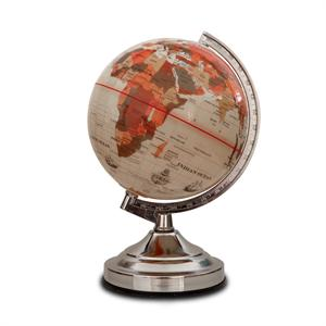 کره جغرافیایی سایز20 پایه کلاسیک چراغ دار کرم لاتین ایده 
