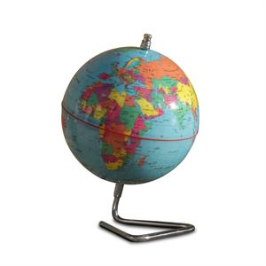 کره جغرافیایی سایز20 پایه هندسی آبی لاتین ایده