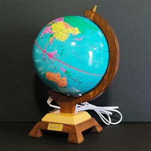 کره جغرافیایی سایز20 پایه چوبی برج ایفل چراغ دار ایده کد119