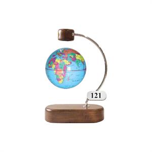 کره جغرافیایی سایز14 پایه چوبی گردمغناطیس/ معلق  ایده کد120 